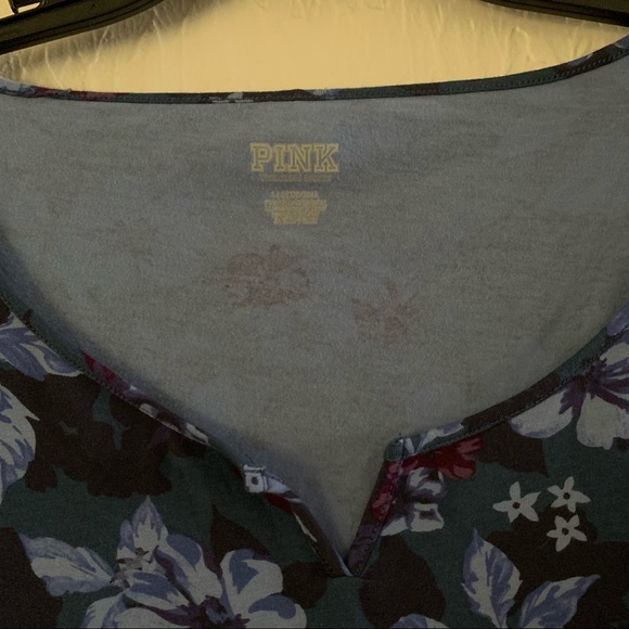 PINK Victoria Secret Blue Floral Bodysuit (L) - Picture 5 of 5